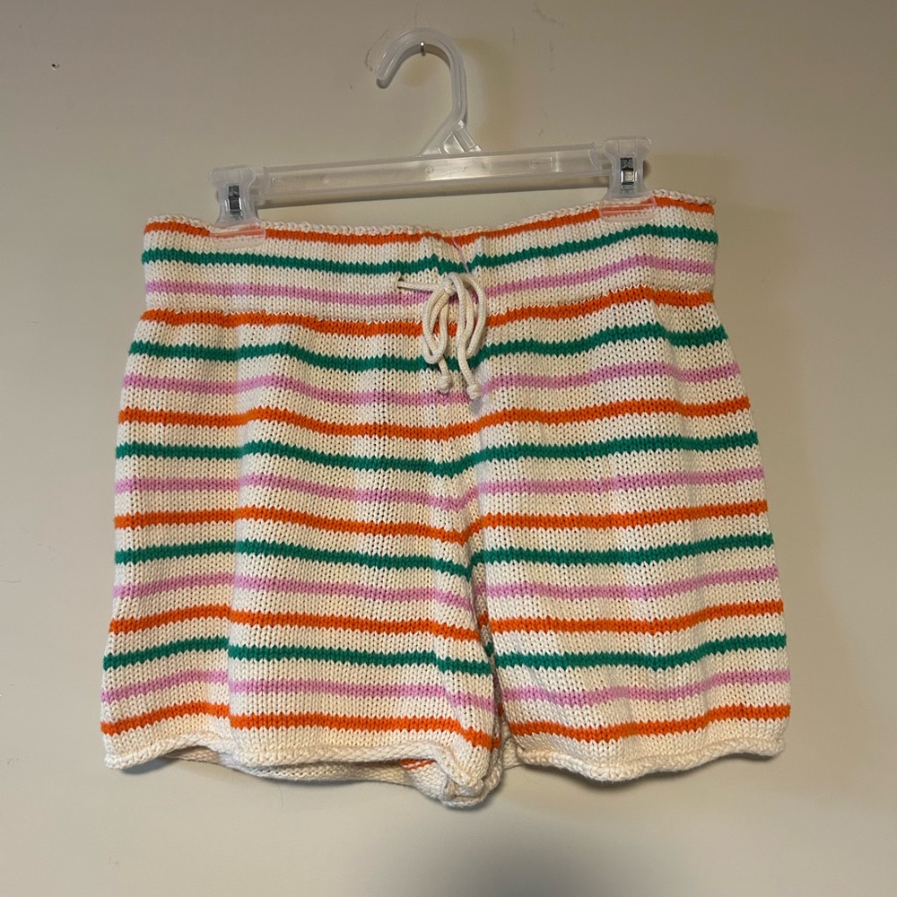 Zara Multicolor Striped High Waist Shorts